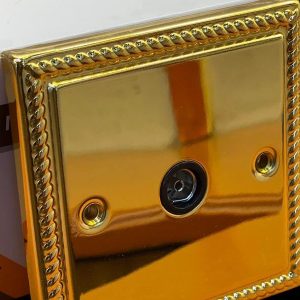 TV Outlet mirror gold